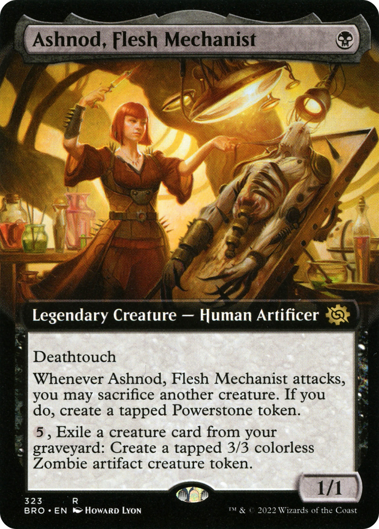 Ashnod, Flesh Mechanist (Extended Art) (BRO-323) - The Brothers' War: (Extended Art) Foil