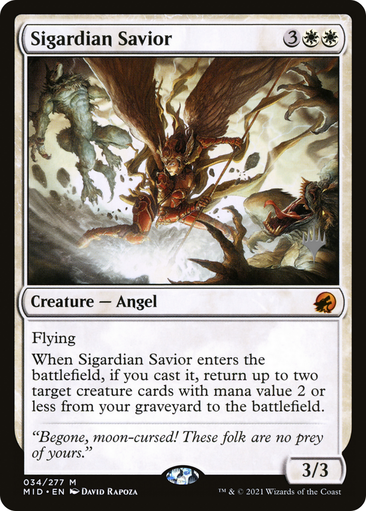 Sigardian Savior (PPMID-034) - Innistrad: Midnight Hunt Promos Foil