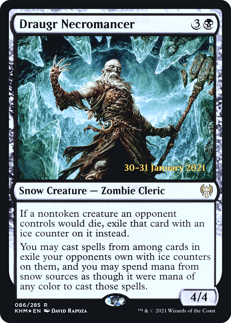 Draugr Necromancer (PRE-086) - Kaldheim Promos: (snow) Foil