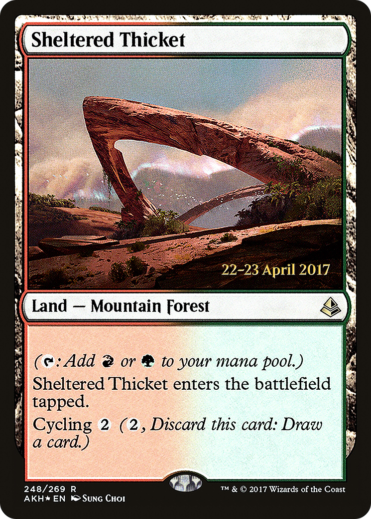Sheltered Thicket (PRE-248) - Amonkhet Promos Foil
