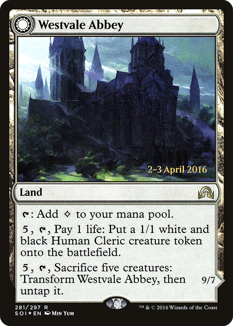 Westvale Abbey (PRE-281) - Shadows over Innistrad Promos: (Double Faced Transform) Foil