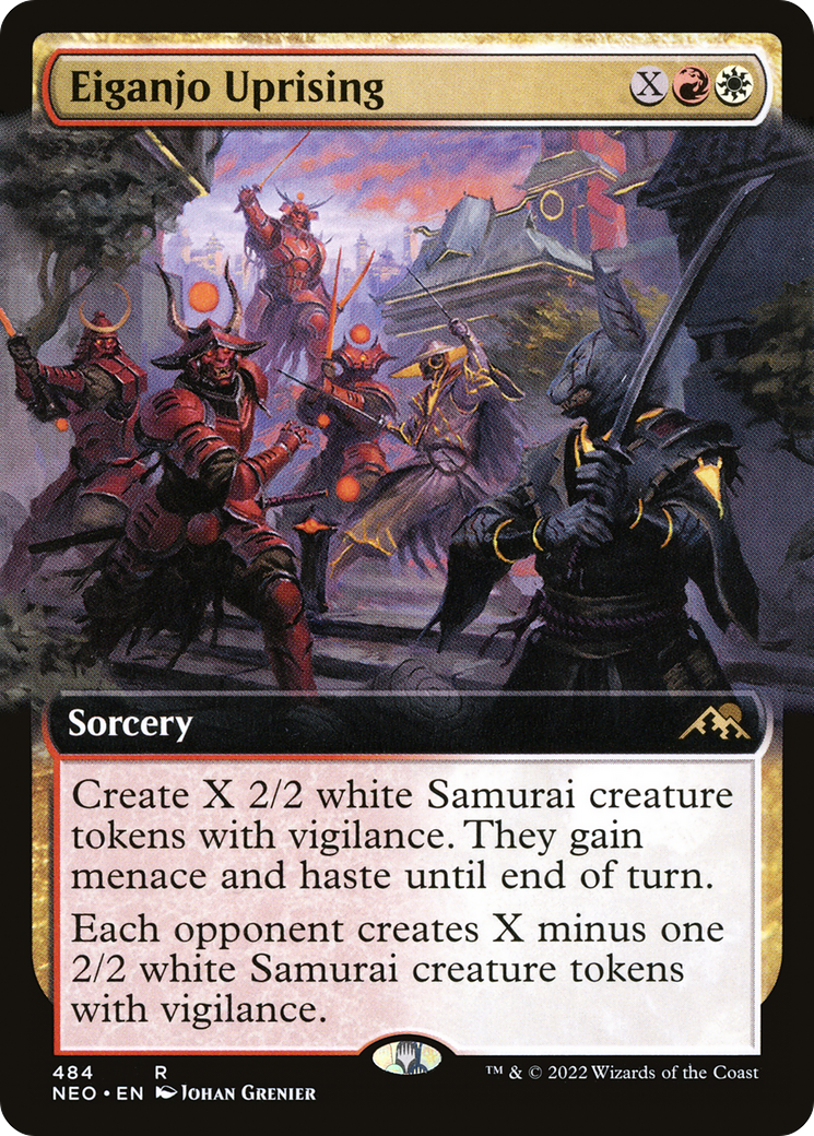 Eiganjo Uprising (Extended Art) (NEO-484) - Kamigawa: Neon Dynasty: (Extended Art)