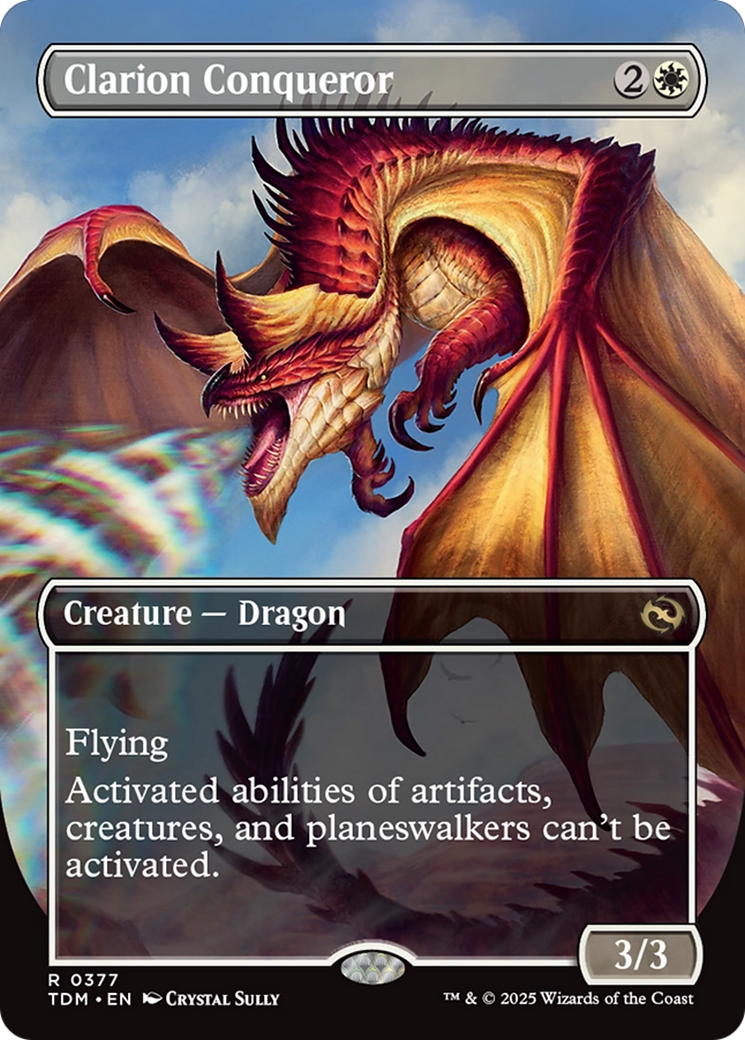 Clarion Conqueror (Borderless) (TDM-377) - Tarkir: Dragonstorm (Borderless) Foil
