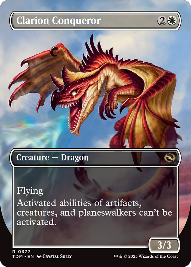 Clarion Conqueror (Borderless) (TDM-377) - Tarkir: Dragonstorm (Borderless) Foil