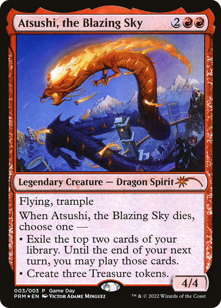 Atsushi, the Blazing Sky (GAME-003) - Wizards Play Network 2022 Foil