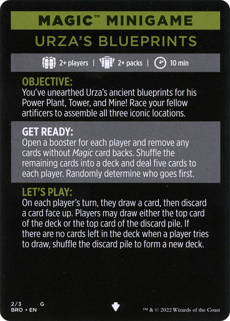 Urza's Blueprints (minigame) // Urza's Blueprints (cont'd) (MBRO-002) - The Brothers' War Minigames Foil