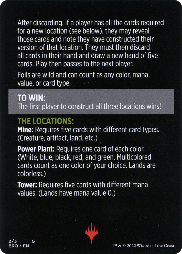 Urza's Blueprints (minigame) // Urza's Blueprints (cont'd) (MBRO-002) - The Brothers' War Minigames