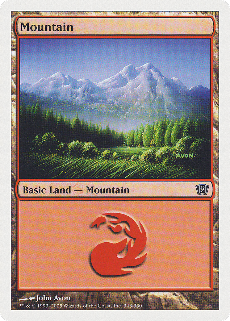 Mountain (343) (9ED-343) - 9th Edition Foil