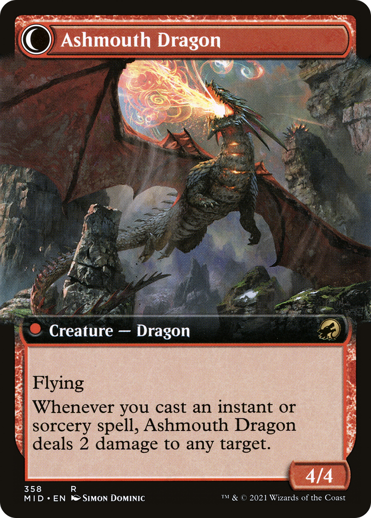 Smoldering Egg (Extended Art) (MID-358) - Innistrad: Midnight Hunt: (Extended Art, Double Faced Transform) Foil