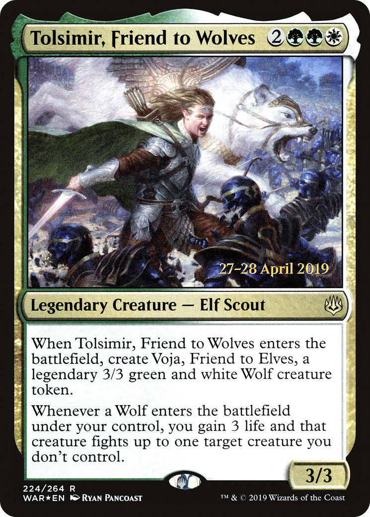 Tolsimir, Friend to Wolves (PRE-224) - War of the Spark Promos Foil