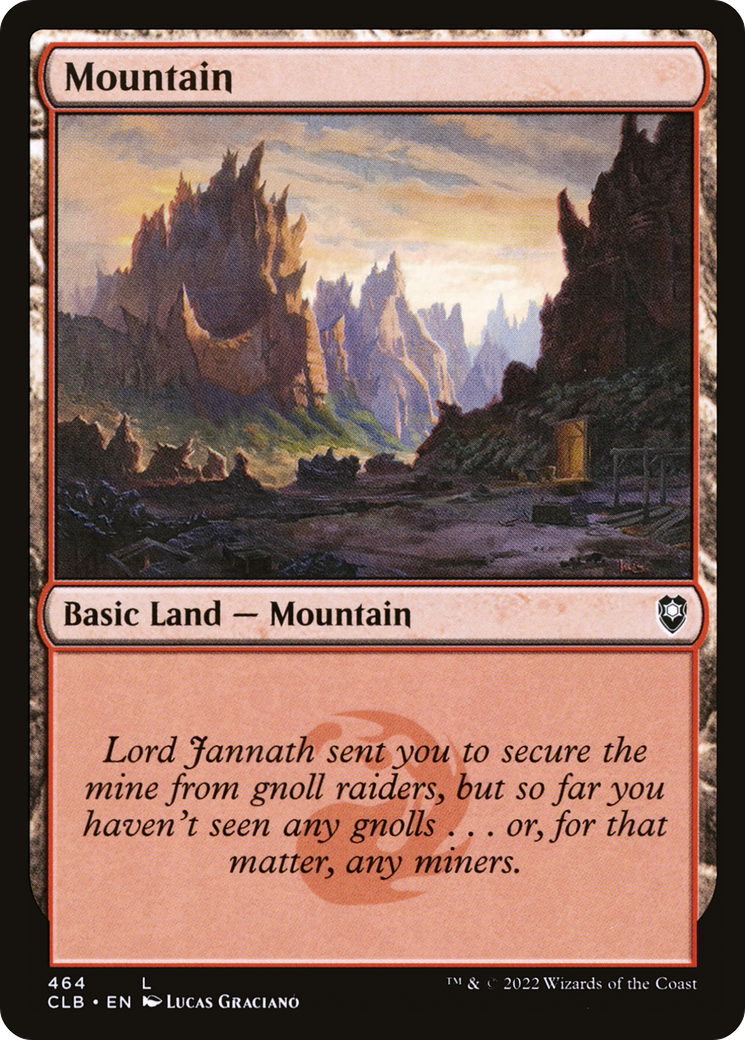 Mountain (464) (CLB-464) - Commander Legends: Battle for Baldur's Gate Foil
