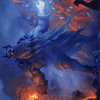 Aegar, the Freezing Flame // Aegar, the Freezing Flame (ASKHM-055) - Art Series: Kaldheim (Borderless) Foil