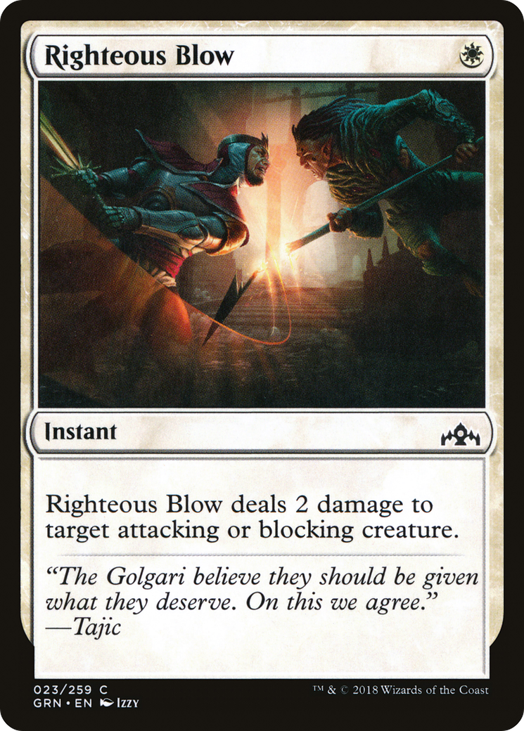 Righteous Blow (GRN-023) - Guilds of Ravnica