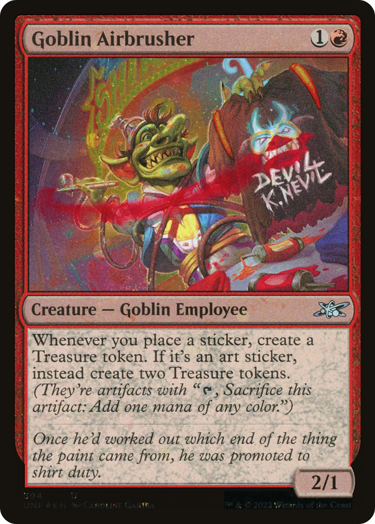 Goblin Airbrusher (Galaxy Foil) (UNF-394) - Unfinity Foil