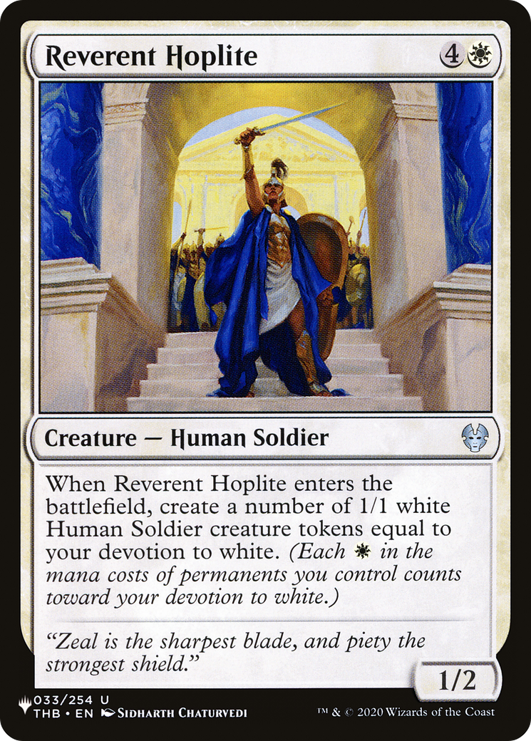Reverent Hoplite (LIST-033/254) - The List