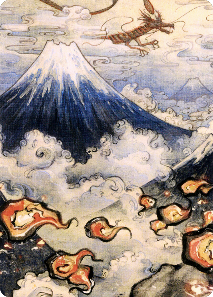 Mountain // Mountain (ANEO-078) - Neon Dynasty Art Series (Borderless)