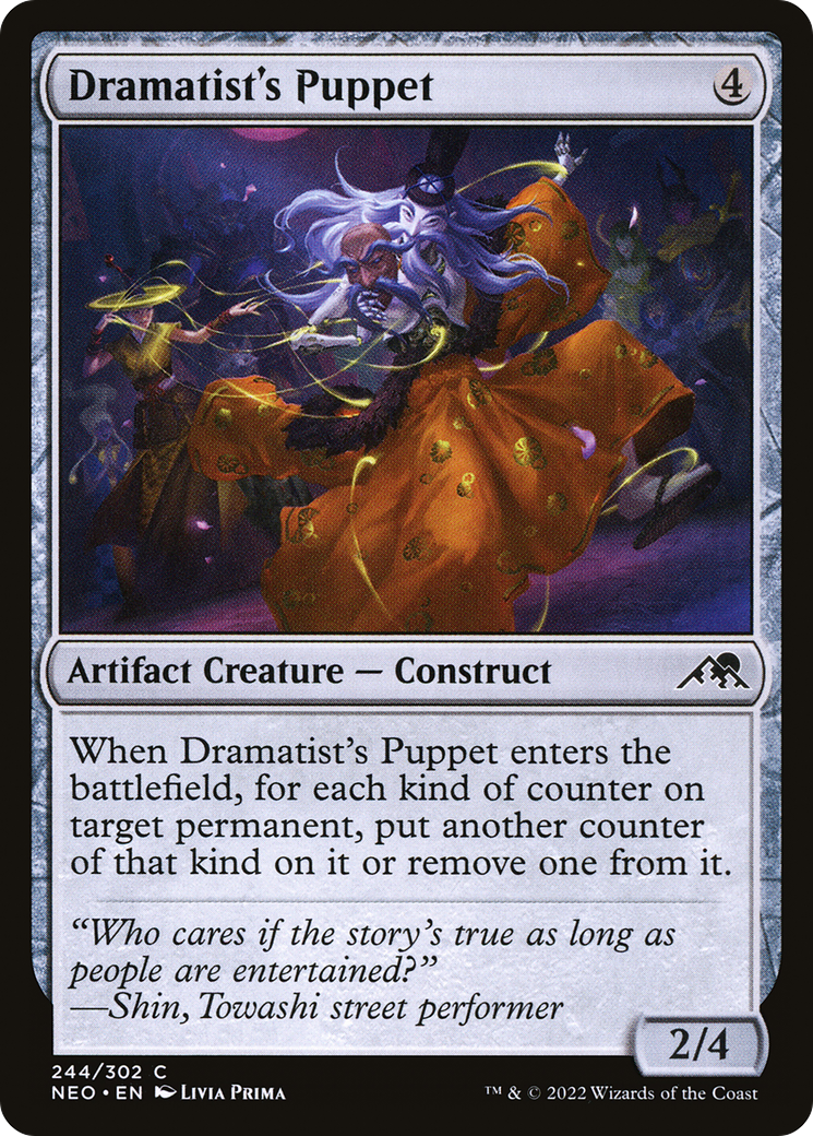 Dramatist's Puppet (NEO-244) - Kamigawa: Neon Dynasty Foil