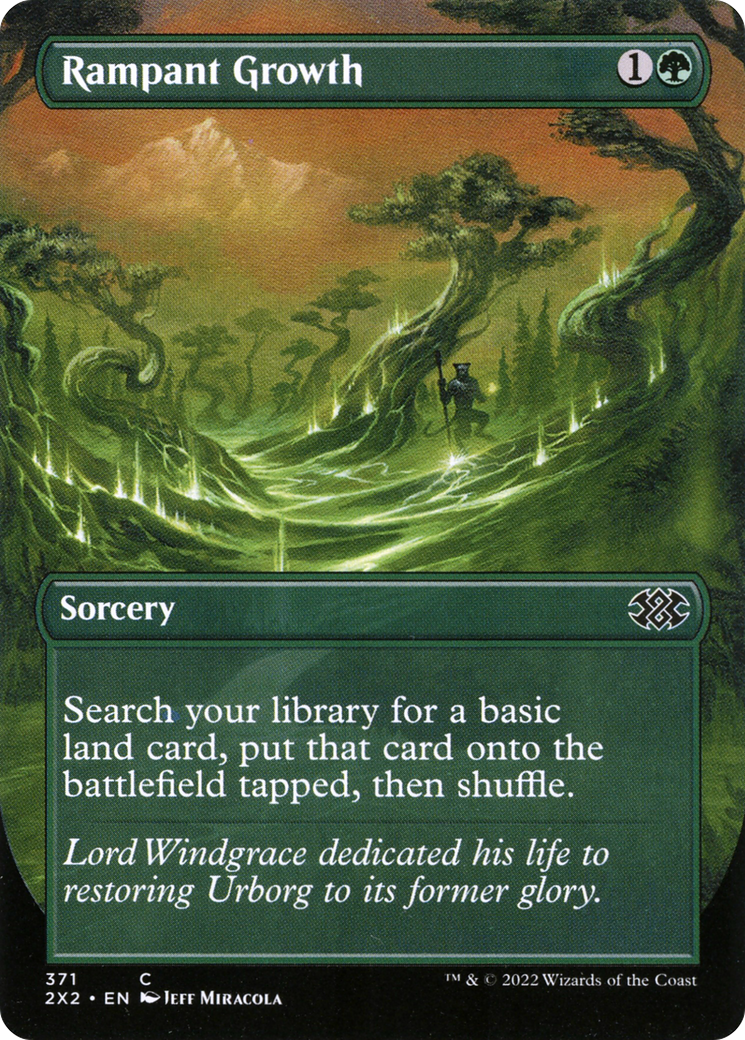 Rampant Growth (Borderless) (2X2-371) - Double Masters 2022 (Borderless)