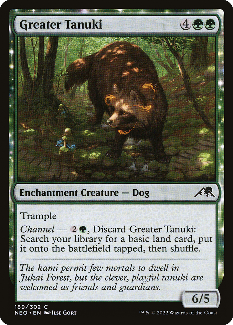 Greater Tanuki (NEO-189) - Kamigawa: Neon Dynasty: (enchantment) Foil