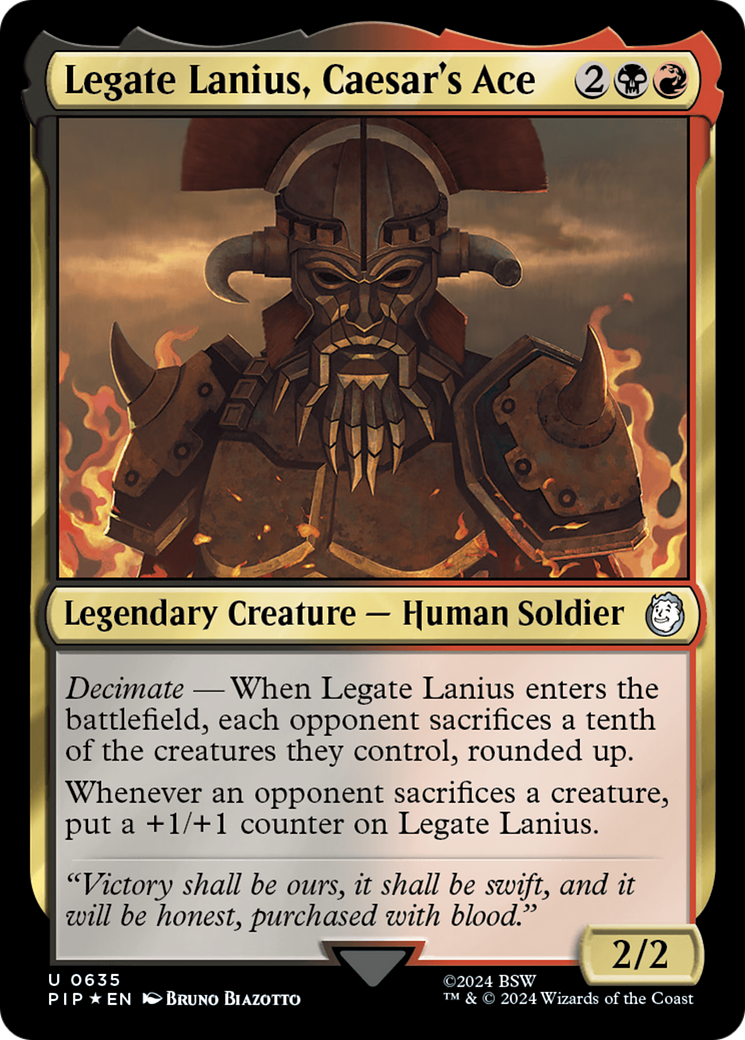 Legate Lanius, Caesar's Ace (Surge Foil) (PIP-635) - Fallout Foil