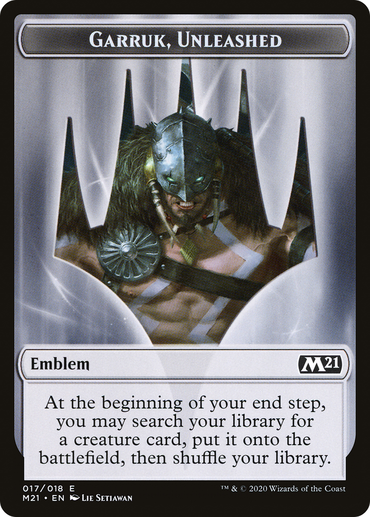 Garruk, Unleashed Emblem (TM21-017) - Core Set 2021 Tokens Foil