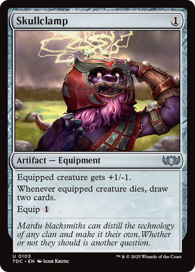 Skullclamp (TDC-103) - Commander: Tarkir: Dragonstorm
