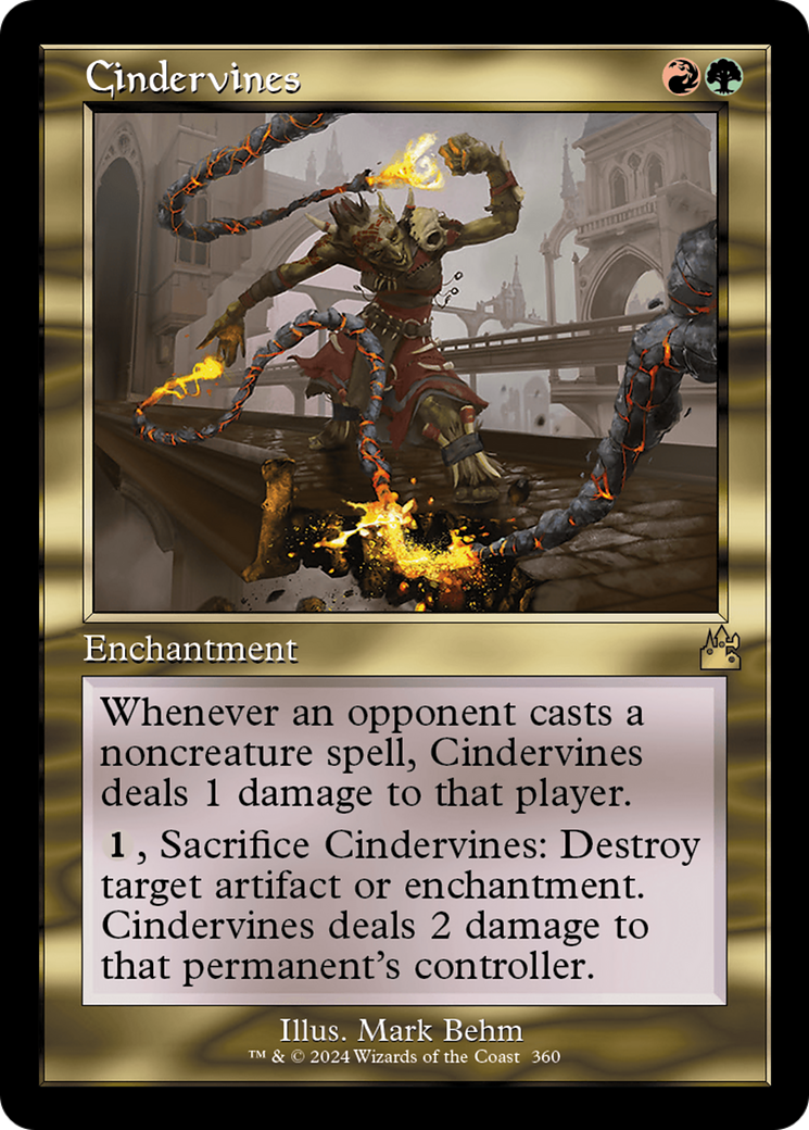 Cindervines (Retro Frame) (RVR-360) - Ravnica Remastered Foil