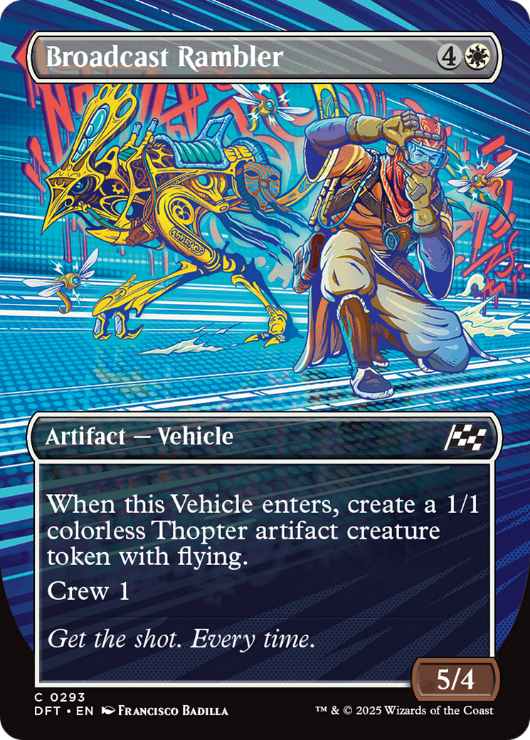 Broadcast Rambler (Borderless) (DFT-293) - Aetherdrift (Borderless) Foil