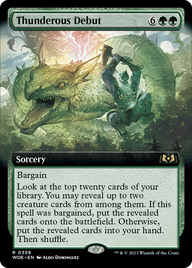 Thunderous Debut (Extended Art) (WOE-359) - Wilds of Eldraine: (Extended Art) Foil