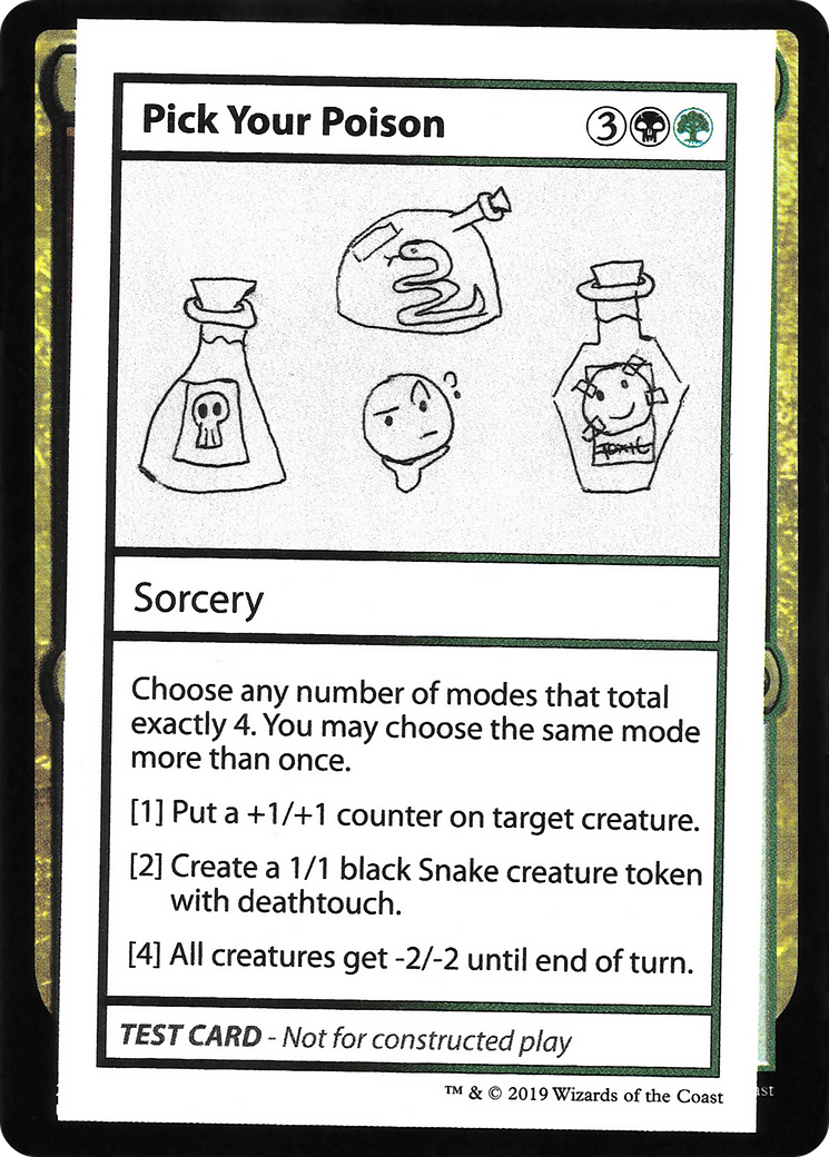 Pick Your Poison (No PW Symbol) (CMB1-097) - Mystery Booster Playtest Cards 2021