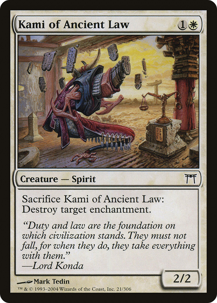 Kami of Ancient Law (CHK-021) - Champions of Kamigawa Foil