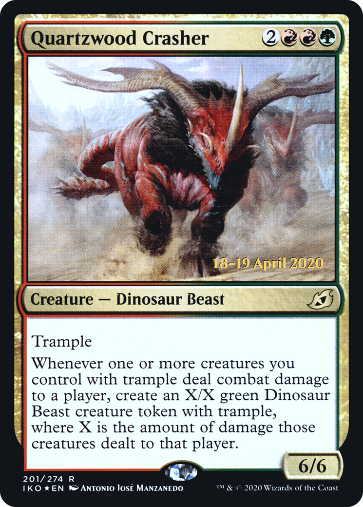 Quartzwood Crasher (PRE-201) - Ikoria: Lair of Behemoths Promos Foil