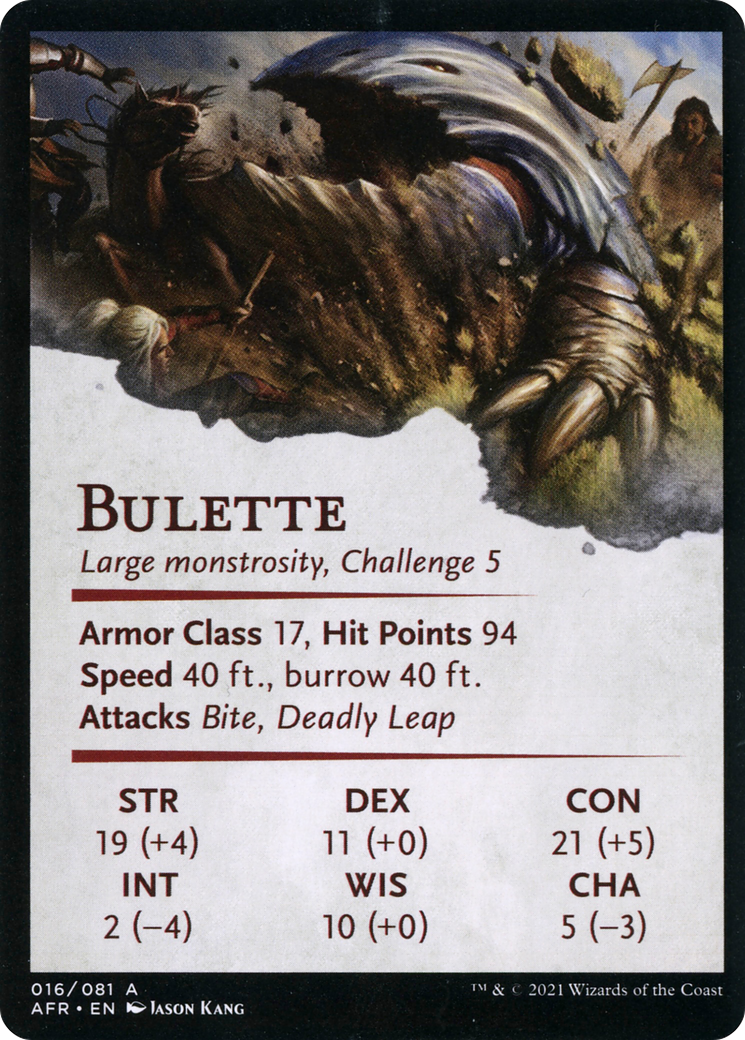 Bulette // Bulette (AAFR-016) - Adventures in the Forgotten Realms Art Series (Borderless) Foil