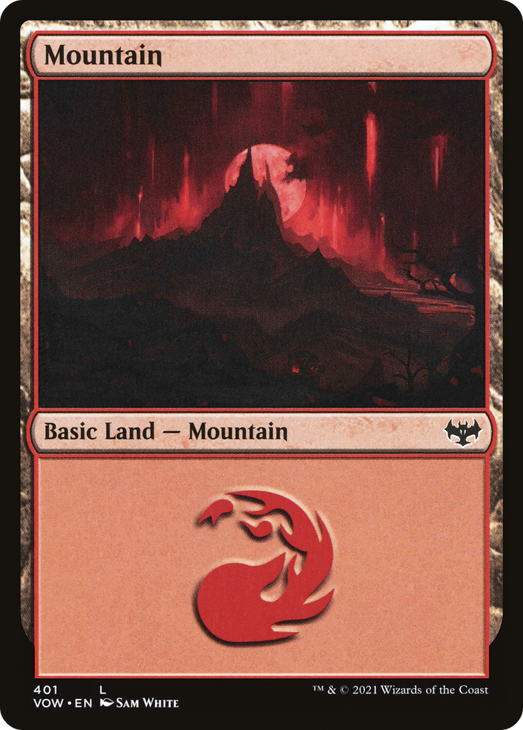 Mountain (401) (VOW-401) - Innistrad: Crimson Vow Foil