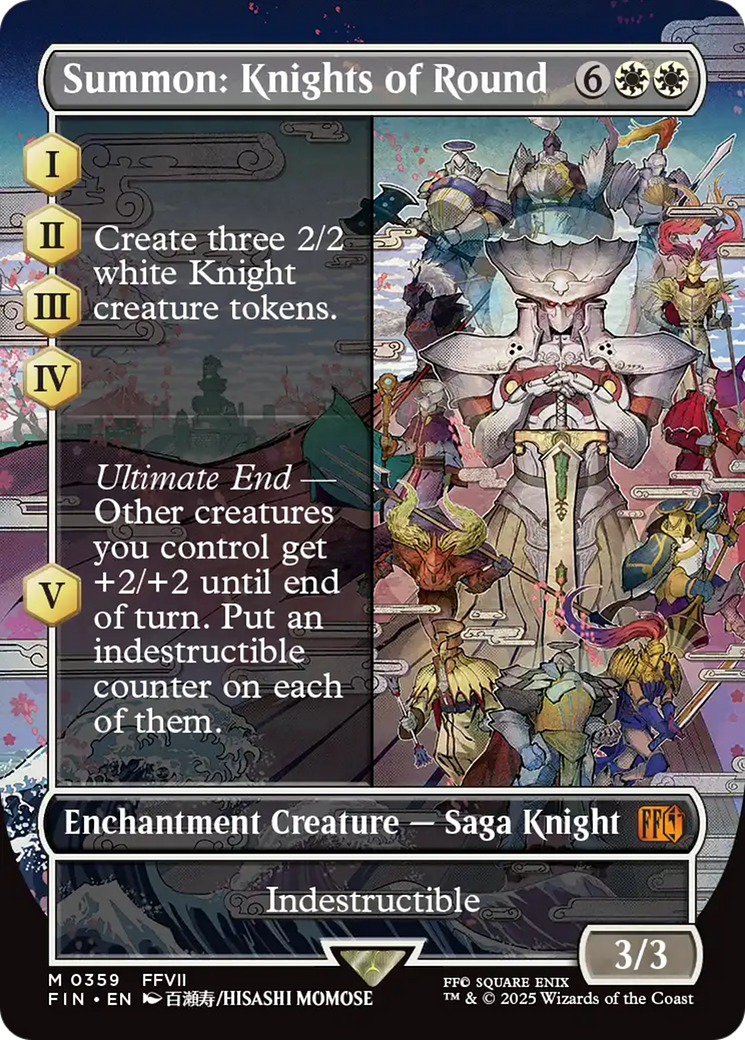 Summon: Knights of Round (Borderless) (FIN-359) - FINAL FANTASY: (enchantment) (Borderless)