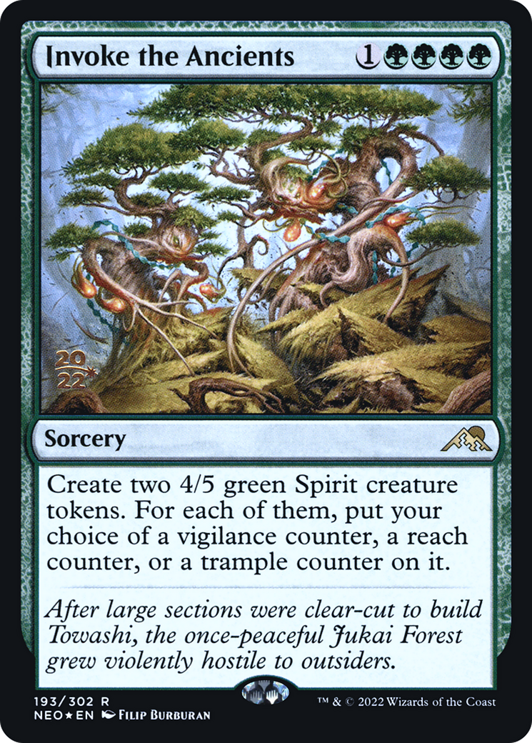 Invoke the Ancients (PRE-193) - Kamigawa: Neon Dynasty Promos Foil