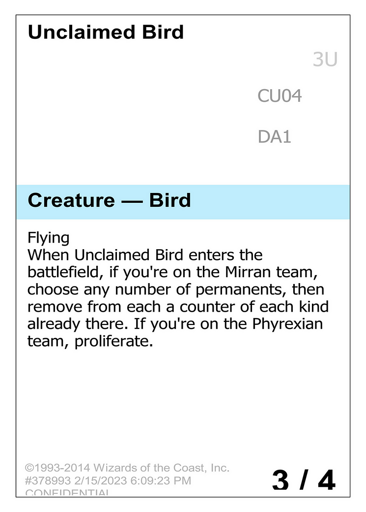 Unclaimed Bird (UNK-CU04) - Unknown Event