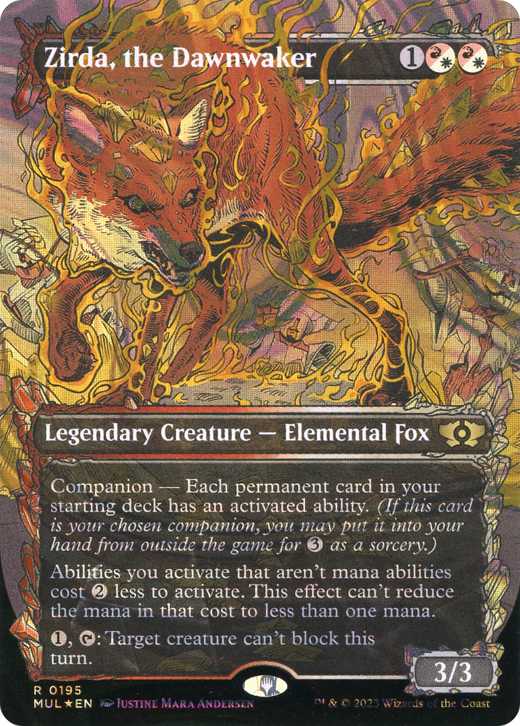 Zirda, the Dawnwaker (Halo Foil) (MUL-195) - Multiverse Legends: (Showcase) (Borderless) Foil