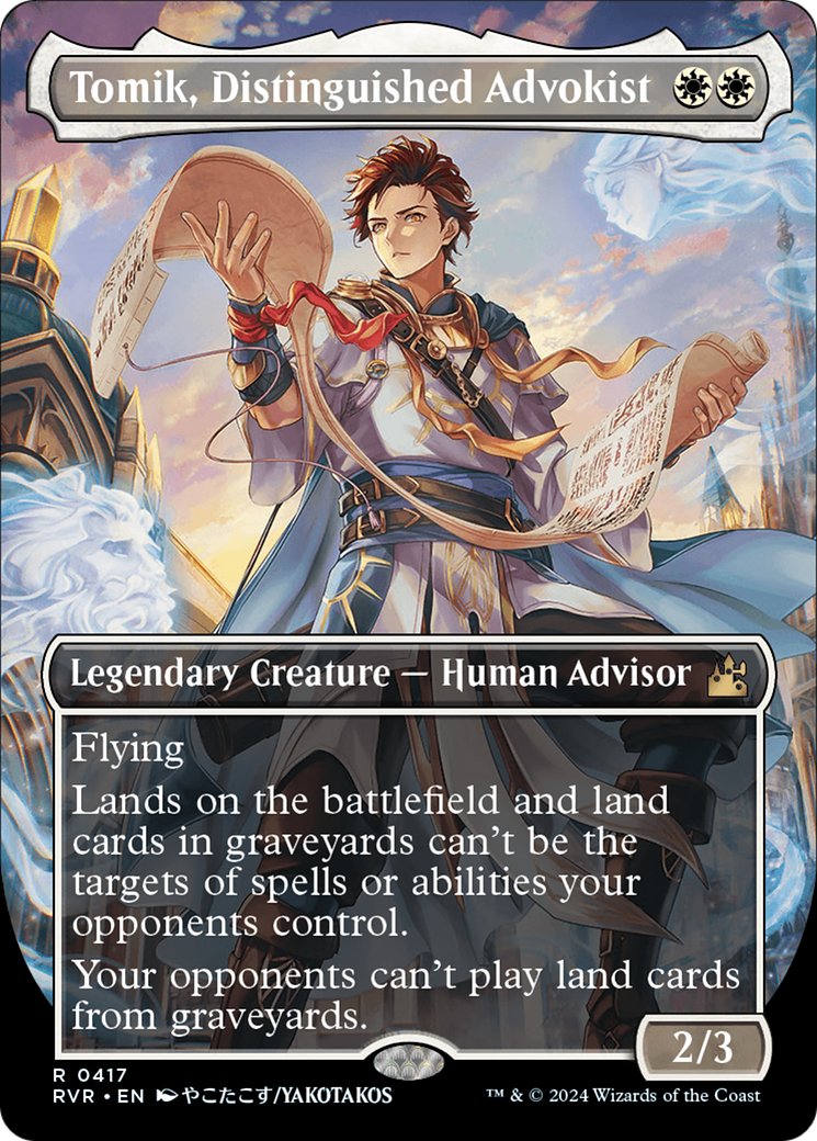 Tomik, Distinguished Advokist (Anime Borderless) (RVR-417) - Ravnica Remastered (Borderless) Foil