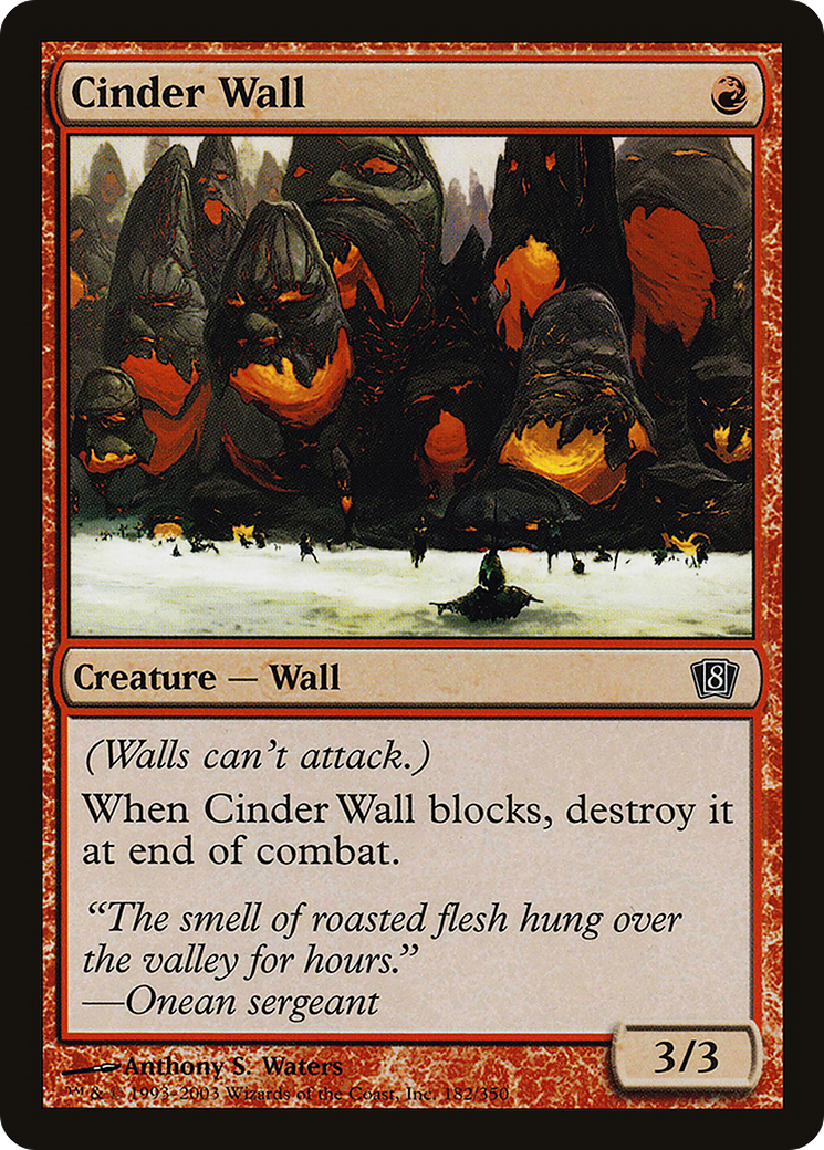 Cinder Wall (8ED-182) - 8th Edition Foil