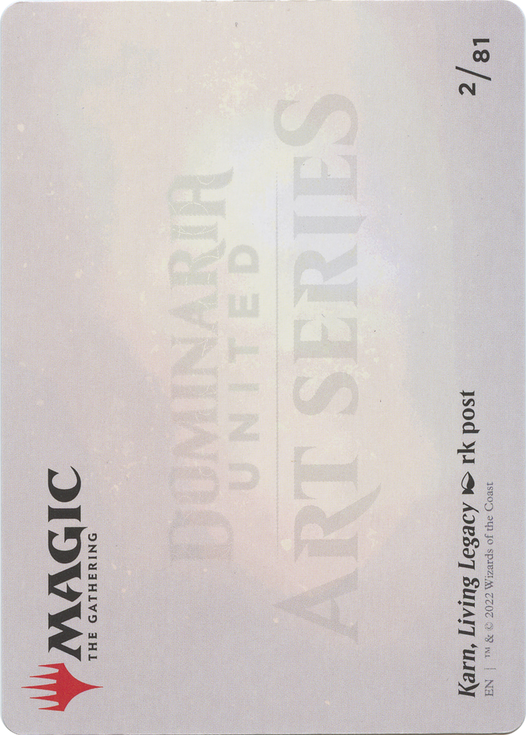 Karn, Living Legacy // Karn, Living Legacy (ADMU-002) - Dominaria United Art Series (Borderless)