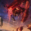 Mountain // Mountain (AZNR-017) - Zendikar Rising Art Series (Borderless) Foil
