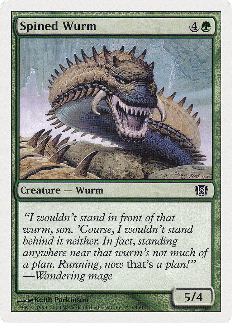 Spined Wurm (8ED-279) - 8th Edition Foil