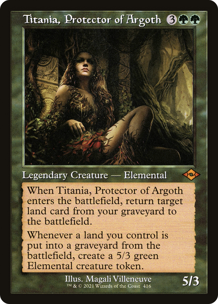 Titania, Protector of Argoth (Retro Frame) (MH2-416) - Modern Horizons 2 Foil