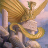 Ancient Gold Dragon // Ancient Gold Dragon (ACLB-005) - Battle for Baldur's Gate Art Series (Borderless) Foil