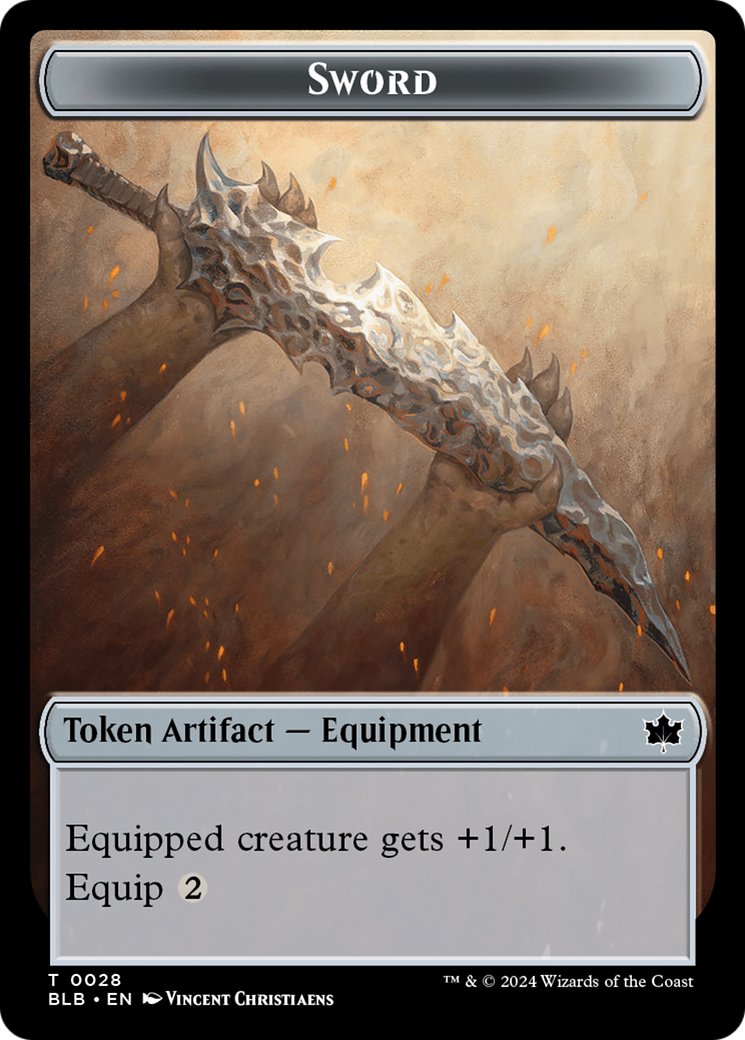 Sword Token (BLB-028) - Bloomburrow Tokens