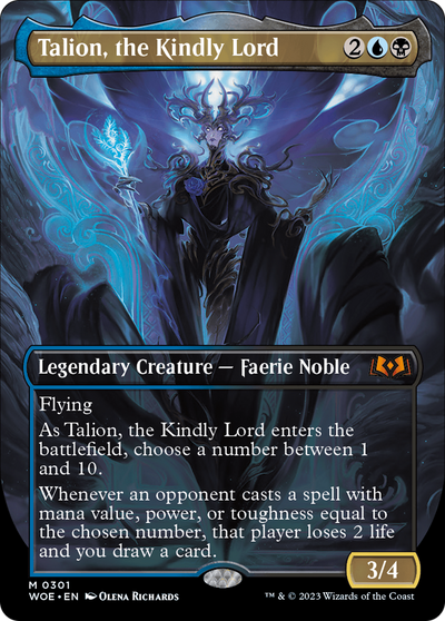 Talion, the Kindly Lord (Borderless) (WOE-301) - Wilds of Eldraine (Borderless)
