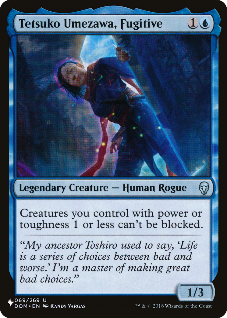 Tetsuko Umezawa, Fugitive (DOM) (LIST-069/269) - The List