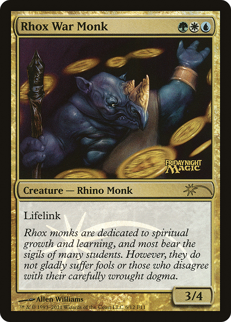 Rhox War Monk (FNM-) - Friday Night Magic 2011 Foil
