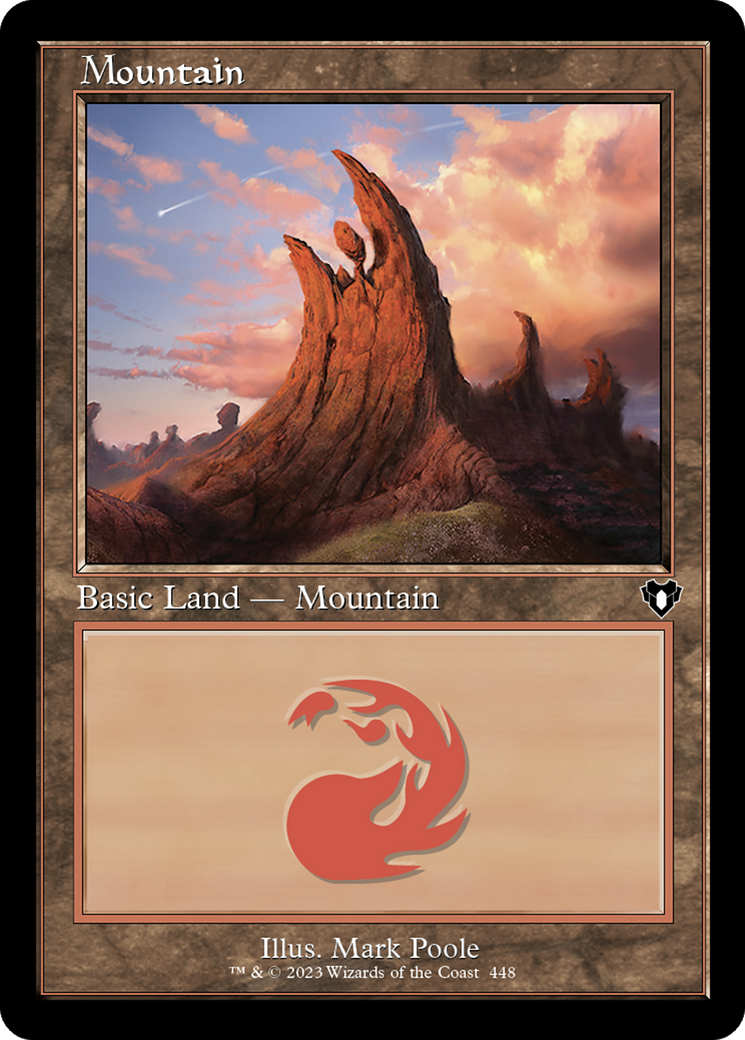 Mountain (448) (Retro Frame) (CMM-448) - Commander Masters